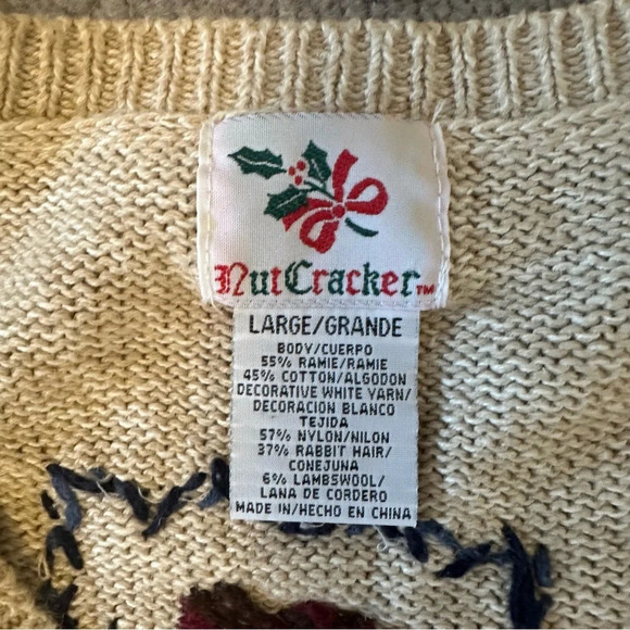 Nutcracker Christmas Cardigan Ugly Cute Cottagecore Grannycore - Picture 2 of 4